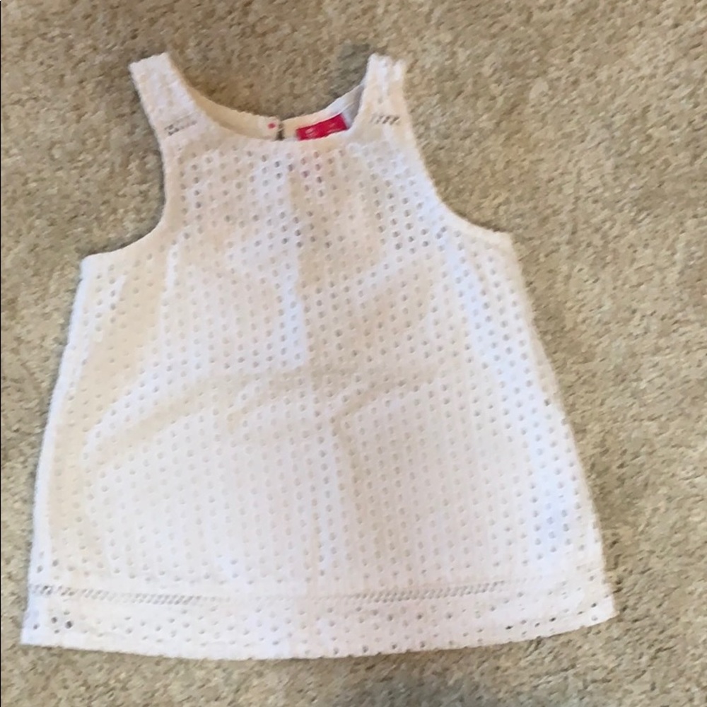 Little girls Lilly Pulitzer white tank top